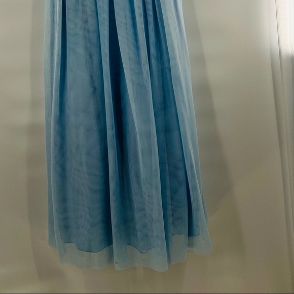 Say Yes to the Prom blue chiffon skirt maxi beaded detail size 1 - Picture 4 of 11